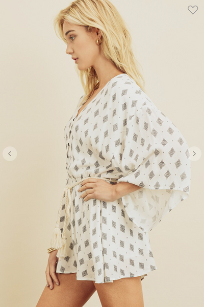 Diamond Kimono Romper