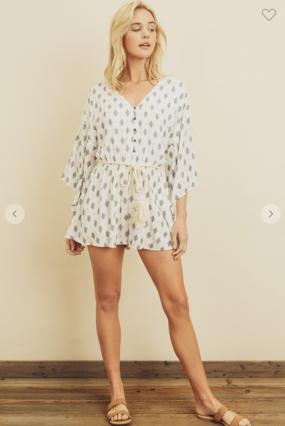 Diamond Kimono Romper