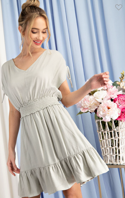 Soft and Sweet Sage Mini Dress