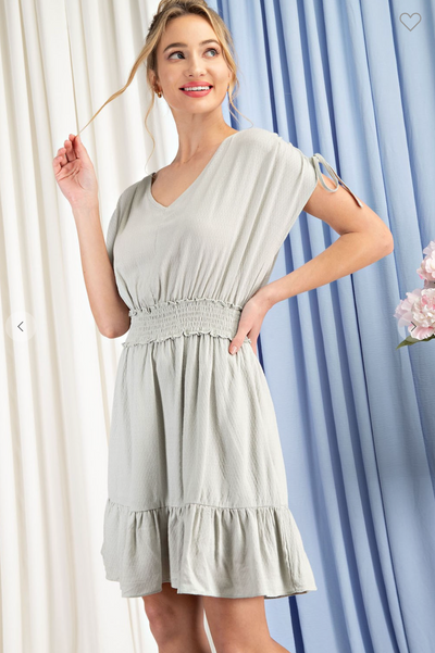 Soft and Sweet Sage Mini Dress