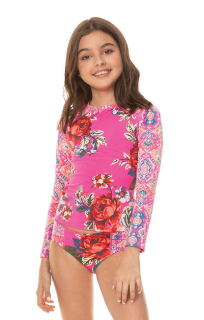 Maaji Rose Affair Moonstar Girls Rashguard Set