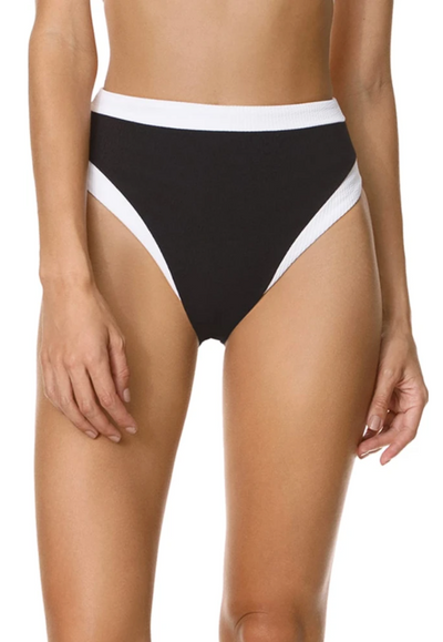 Maaji Ebony Black Freedom High Rise/High Leg Bikini Bottom