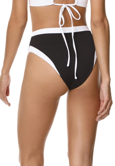 Maaji Ebony Black Freedom High Rise/High Leg Bikini Bottom