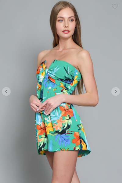 Tropical Tube Romper