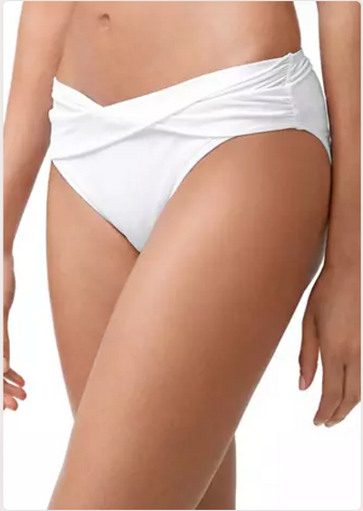 Pearl High-Waist Twist-Front Bikini Bottoms