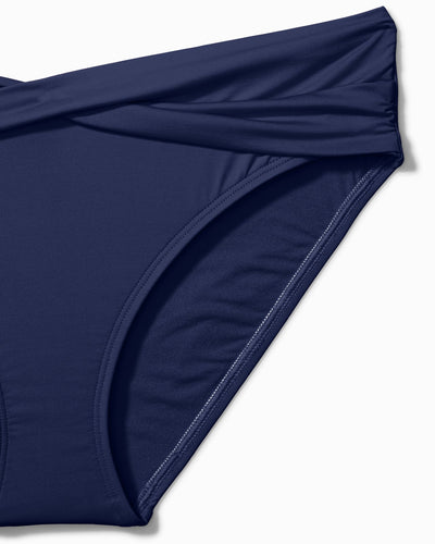 Pearl High-Waist Twist-Front Bikini Bottoms