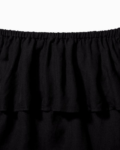 Linen-Blend Off-The-Shoulder Dress