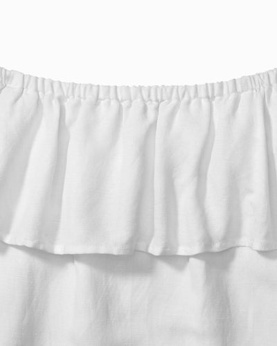 Linen-Blend Off-The-Shoulder Dress