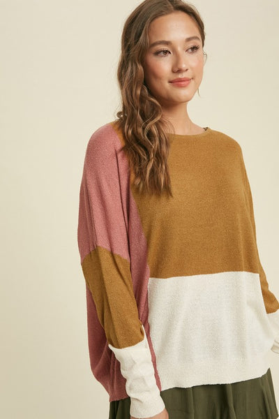 COLORBLOCK LIGHTWEIGHT SWEATER