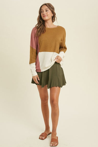 COLORBLOCK LIGHTWEIGHT SWEATER