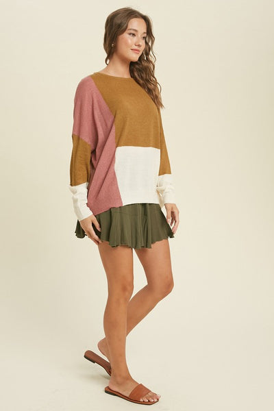 COLORBLOCK LIGHTWEIGHT SWEATER