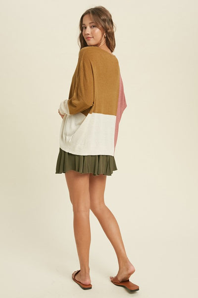 COLORBLOCK LIGHTWEIGHT SWEATER