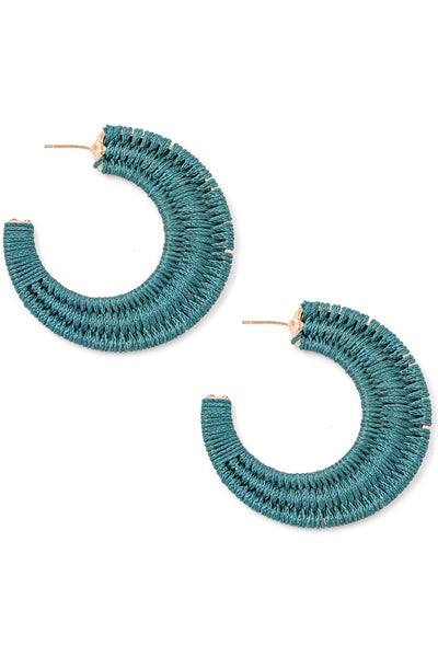 Threaded Cresent Round Earrings