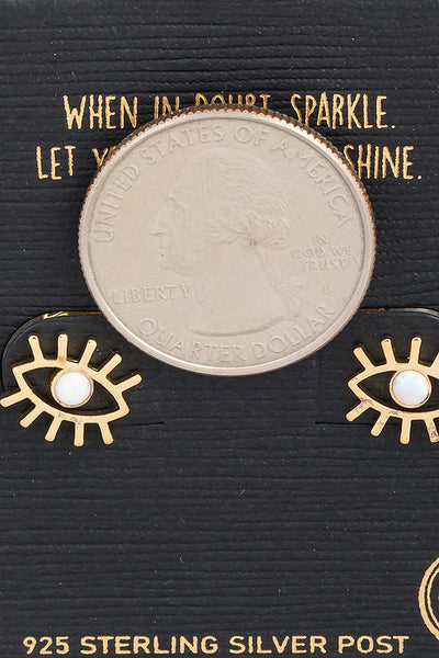 Mini Eye Lashes Stud Earrings