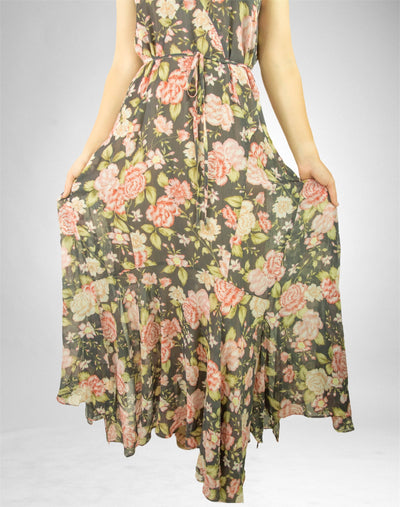 Floral Flared Maxi Dress