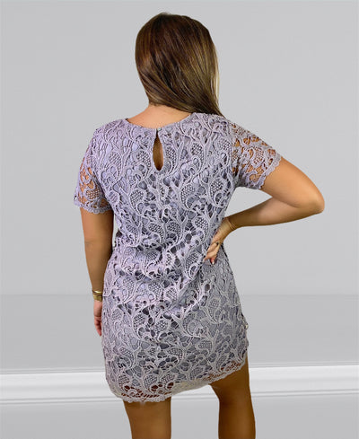 Crochet Lace Shift Dress