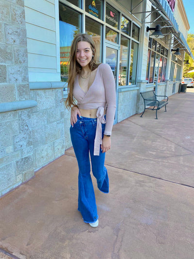 CRISS CROSS UPSIZED BELL BOTTOM JEAN