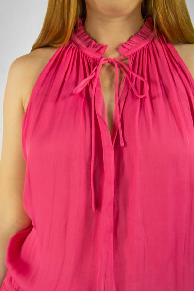 Sleeveless Pleated Mini Dress