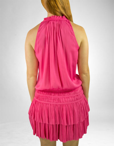 Sleeveless Pleated Mini Dress