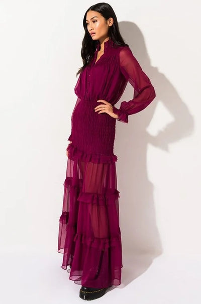 Pinktuck Scrunch Maxi Dress