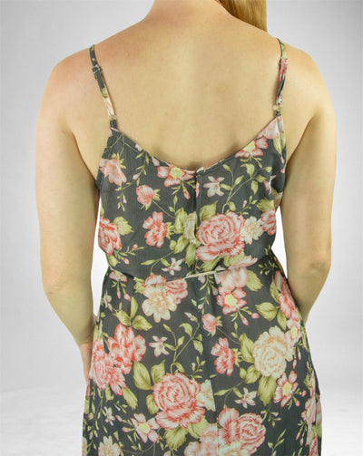 Floral Flared Maxi Dress