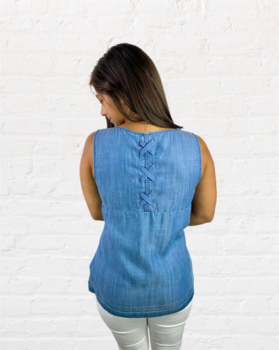 Washed Tencel Denim Tank