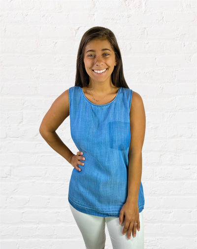 Washed Tencel Denim Tank