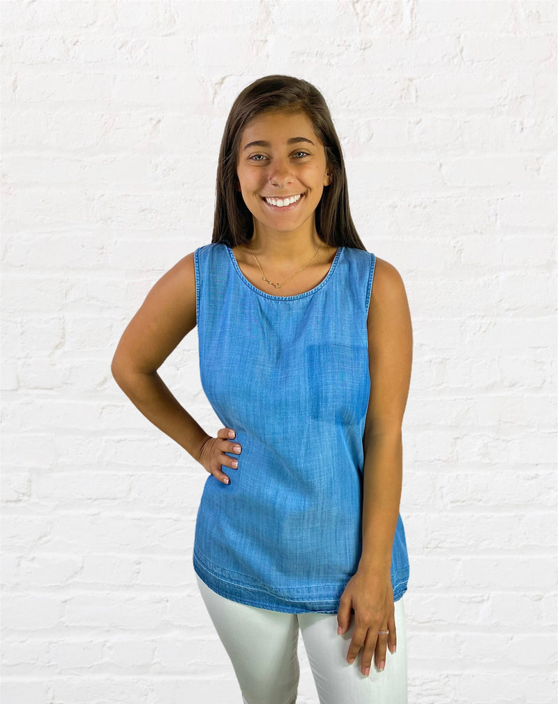 Washed Tencel Denim Tank