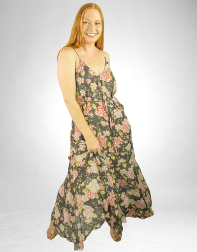 Floral Flared Maxi Dress