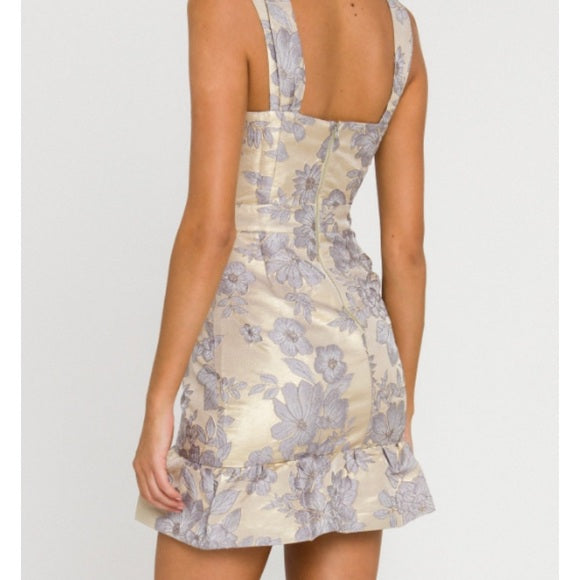 Floral Jacquard Minidress