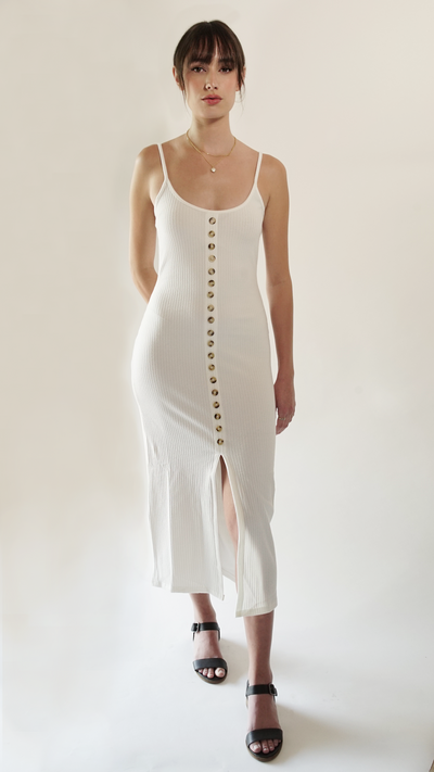 Ribbed Knit Midi Dress