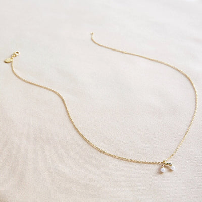 Pearl and Crystal Rainbow Necklace