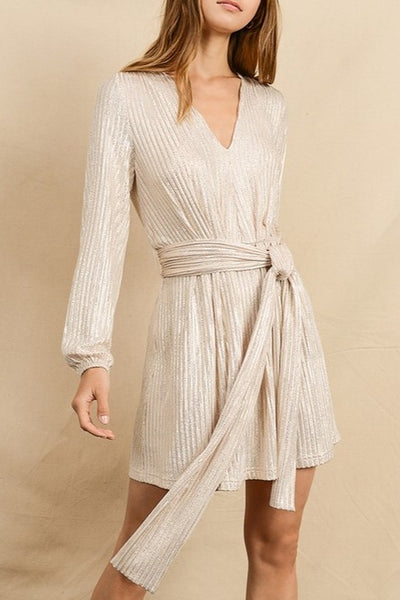 Moonshine Sash Belt Mini Dress