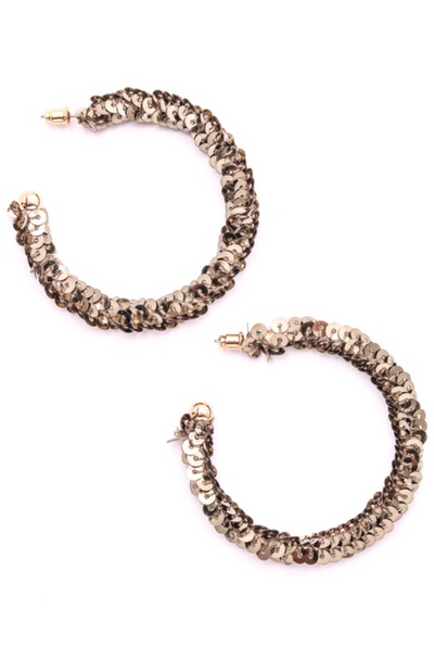 Sequin Hoop Earrings