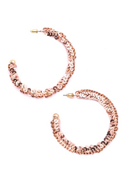 Sequin Hoop Earrings
