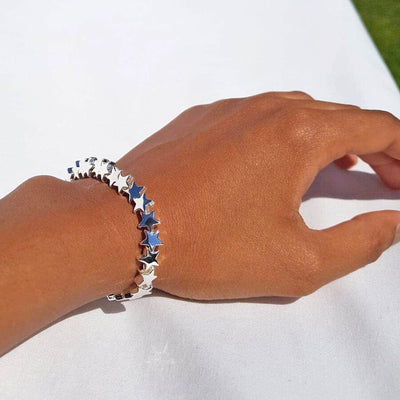 Silver Star Stretch Bracelet