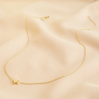 Star Bead Necklace in Gold