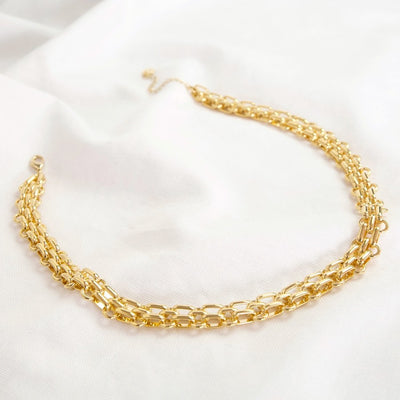Luxe Close Link Chain Necklace Gold