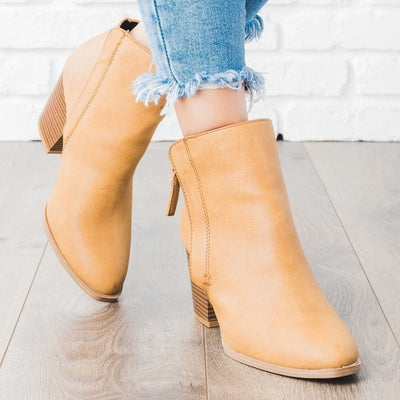 Chic Chunky Heel Ankle Booties
