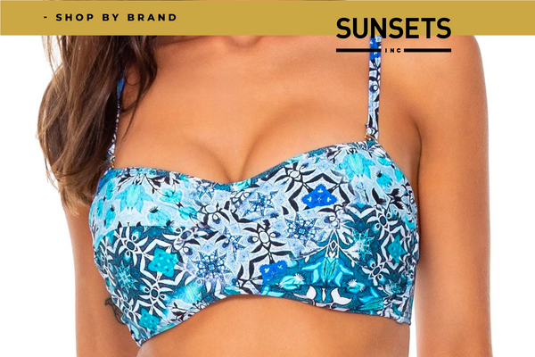 SUNSETS PRINTED TAYLOR TANKINI (D-DD CUP) - CORAL COVE - Birthday Suits