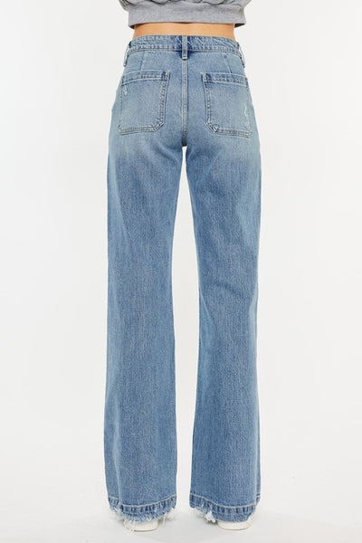 HIGH RISE WIDE FLARE JEANS-KC2572M