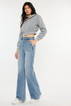 HIGH RISE WIDE FLARE JEANS-KC2572M