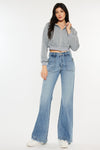 HIGH RISE WIDE FLARE JEANS-KC2572M