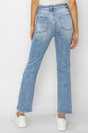 HIGH RISE ANKLE SLIM STRAIGHT JEANS