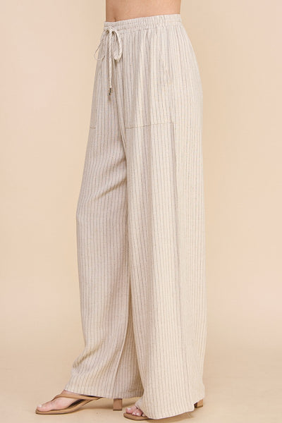 Striped Linen Smock Waist