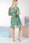 PLUS SIZE Multi Color Printed Coverup Mini Dress