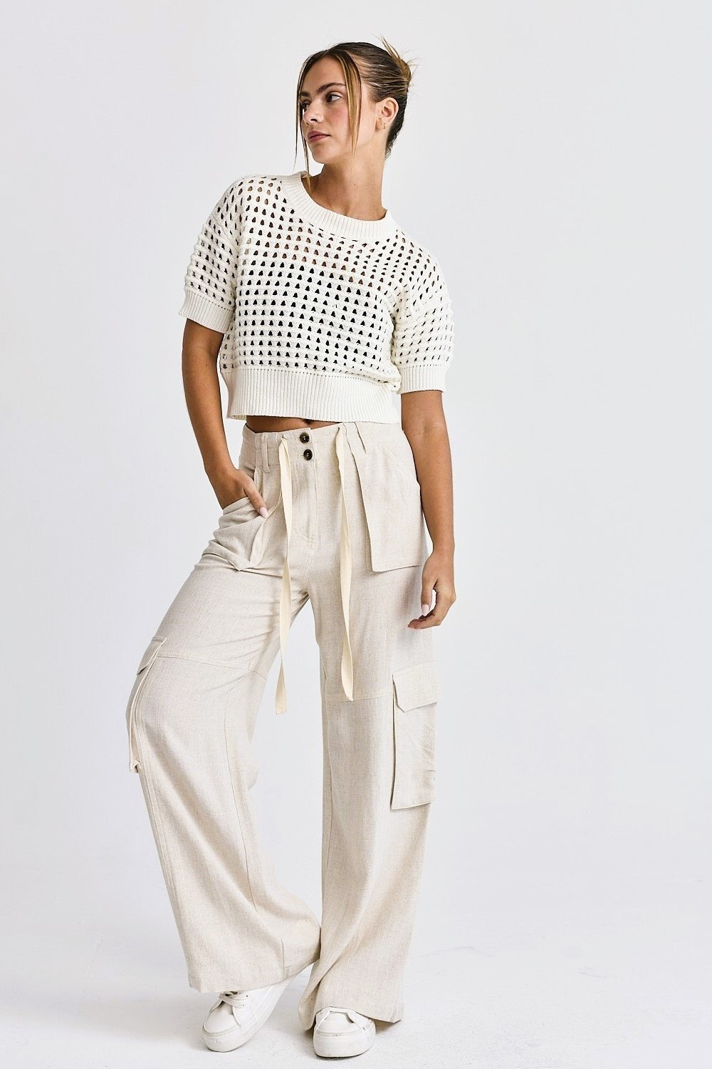 Maya Relaxed Fit Utility Wide-leg Pants