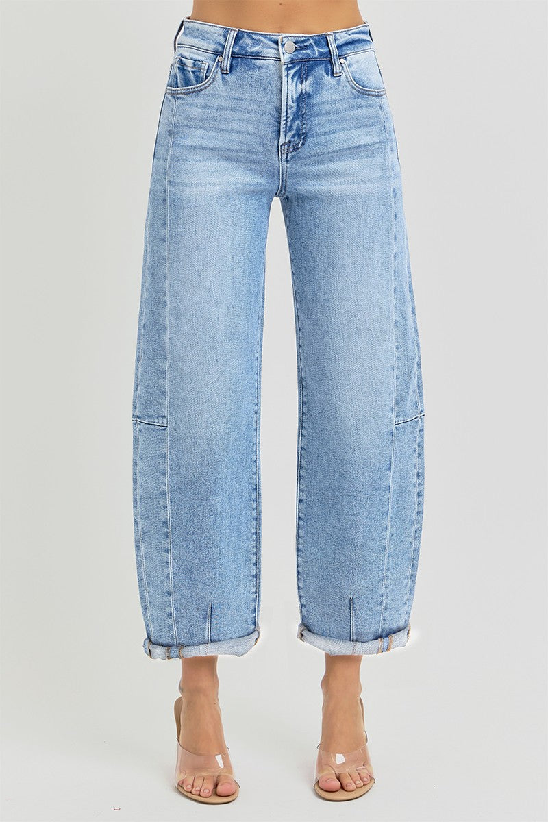 High Rise Barrel Jeans
