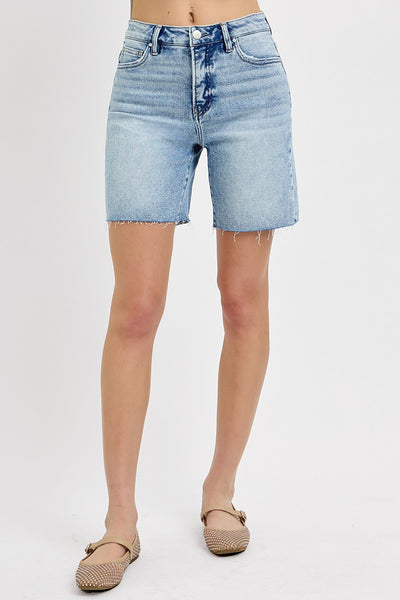 Tummy Control High Rise Mid Length Shorts