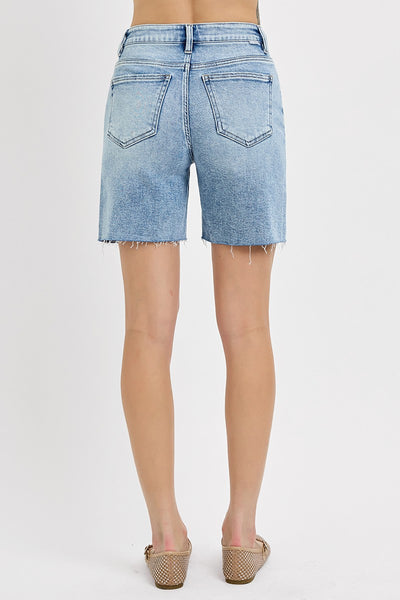 Tummy Control High Rise Mid Length Shorts